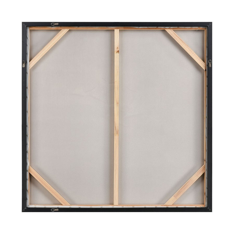 Atlas Lighting Bursts 40in Framed Wall Art | Blue Fabric | Living Room & Bedroom Decor | 40.25 x 2.25 x 40.25 in | Model WA11030-01