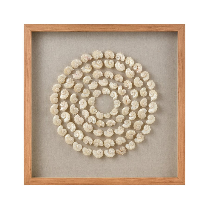 Atlas Lighting Concentric Shell Dimensional Wall Art, Natural - WA11038-01