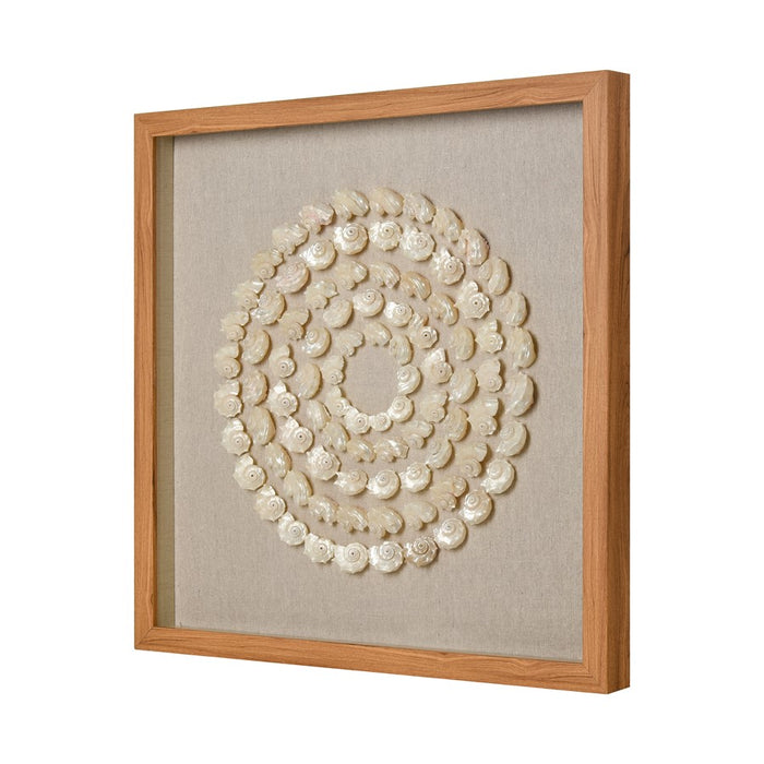 Atlas Lighting Concentric Shell Dimensional Wall Art, Natural
