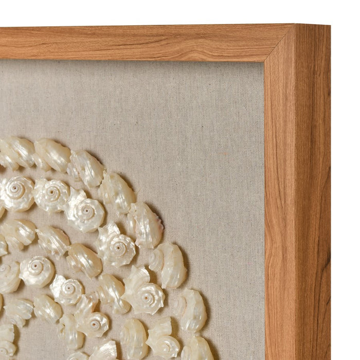 Atlas Lighting Concentric Shell Dimensional Wall Art, Natural