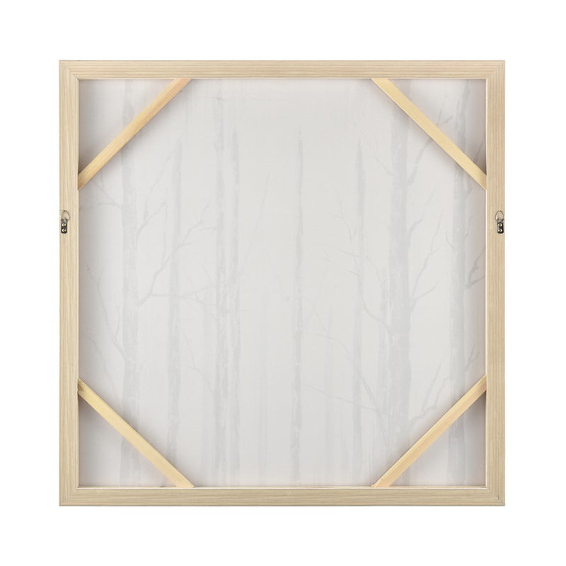 Atlas Lighting Jordan Forest 39x39in Framed Wall Art | Off White Fabric with Black Frame | Living Room & Bedroom Decor | Model WA11071-01