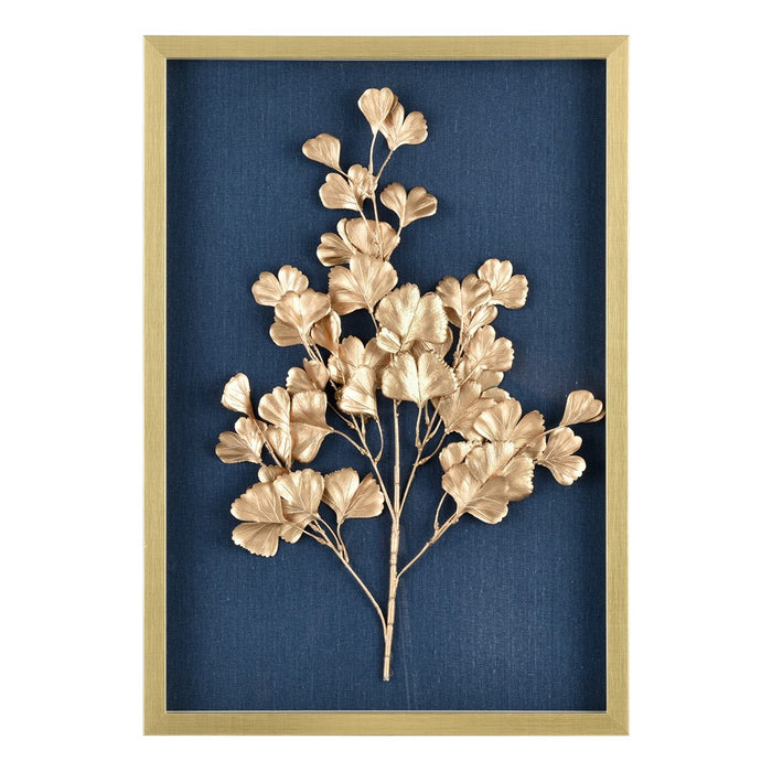 Atlas Lighting Leaf Shadow II Framed Wall Art, Gold