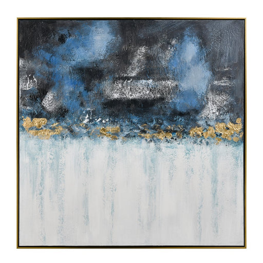 Atlas Lighting Living Blues Framed Wall Art, Blue