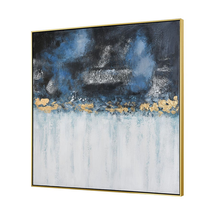 Atlas Lighting Living Blues Framed Wall Art, Blue