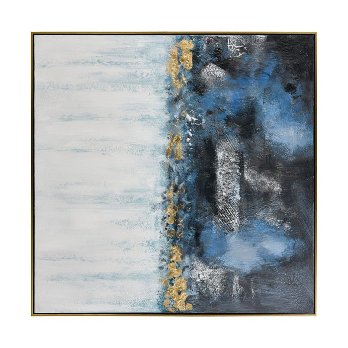 Atlas Lighting Living Blues Framed Wall Art, Blue