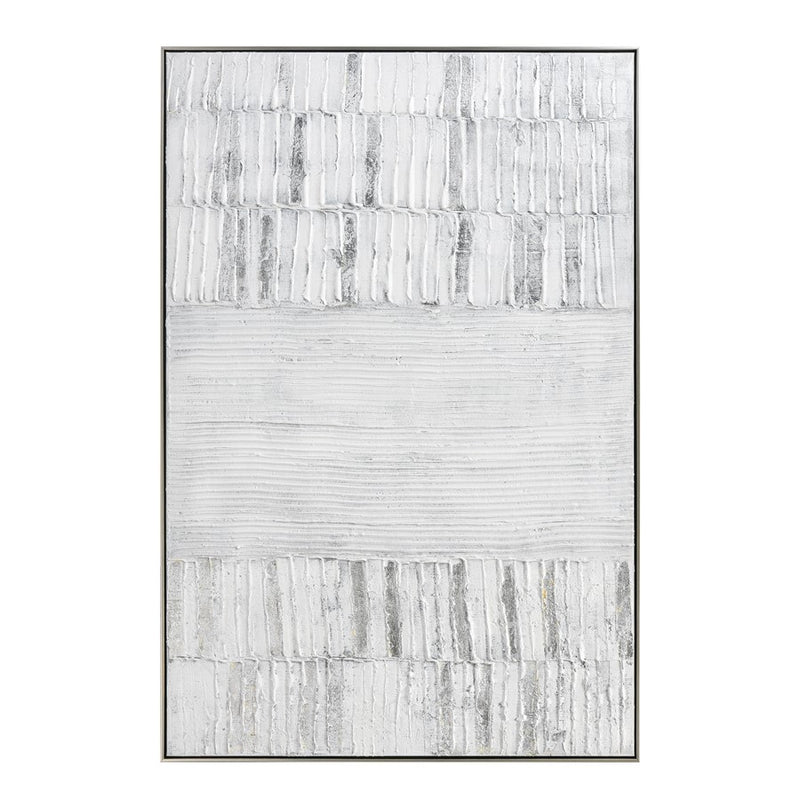 Atlas Lofi 40x60in Framed Wall Art | Textured White Acrylic Canvas | Living Room & Office Decor | 40 x 2 x 60 in | Model WA11084-01