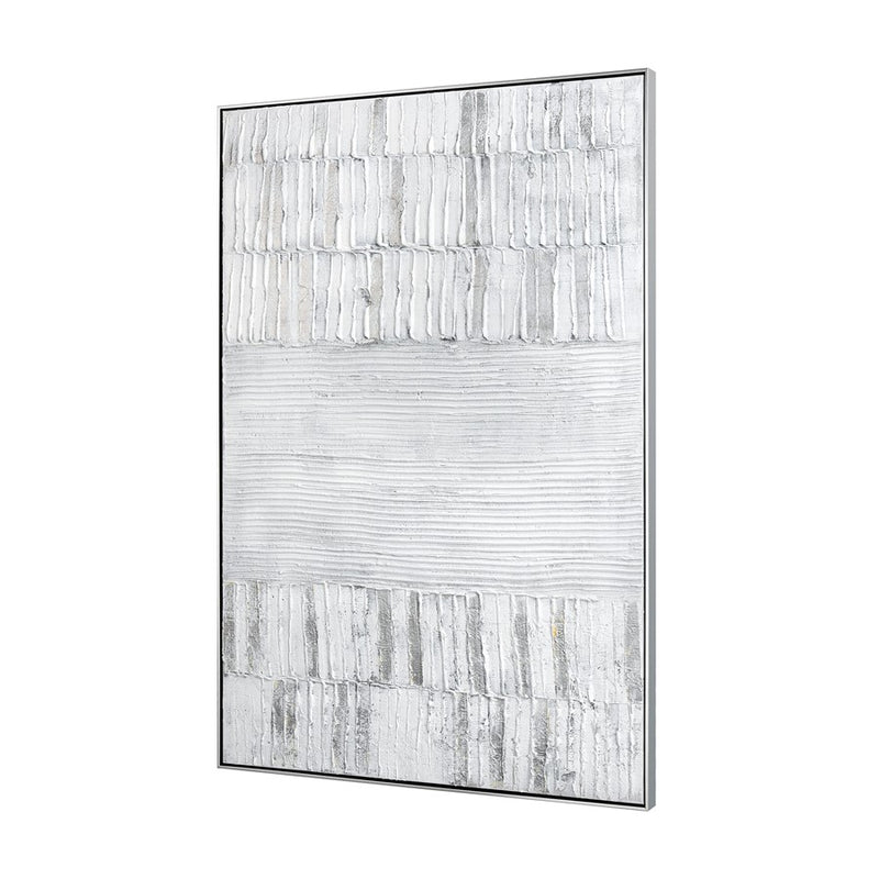Atlas Lofi 40x60in Framed Wall Art | Textured White Acrylic Canvas | Living Room & Office Decor | 40 x 2 x 60 in | Model WA11084-01