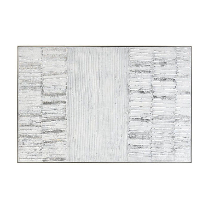 Atlas Lofi 40x60in Framed Wall Art | Textured White Acrylic Canvas | Living Room & Office Decor | 40 x 2 x 60 in | Model WA11084-01
