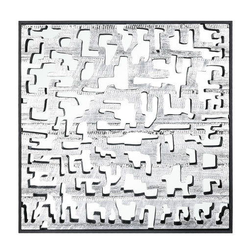 Atlas Lighting Mapped Dimensional Wall Art, Silver