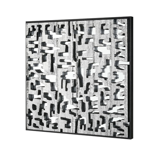 Atlas Lighting Mapped Dimensional Wall Art, Silver