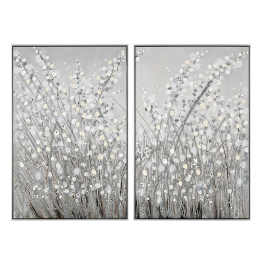Atlas Lighting Meadow Mist Framed Wall Art, Set of 2, Gray