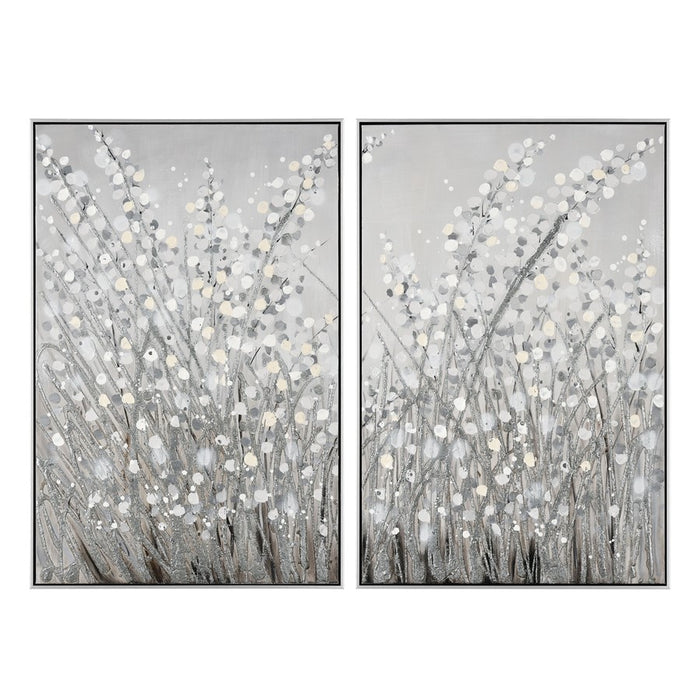 Atlas Lighting Meadow Mist Framed Wall Art, Set of 2, Gray