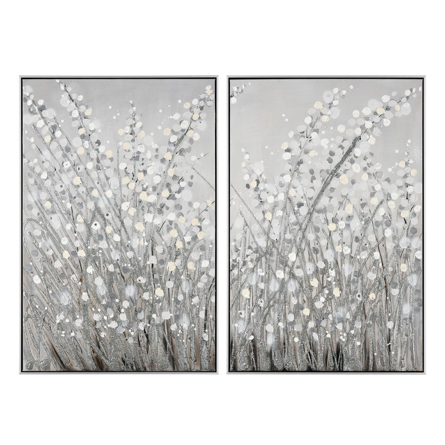 Atlas Lighting Meadow Mist Framed Wall Art, Set of 2, Gray