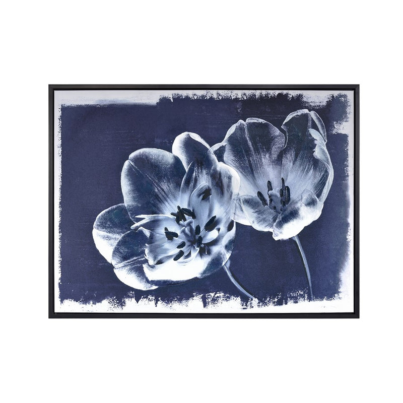 Atlas Lighting Meru 35in Navy Wall Art | Transitional Fabric | Living Room & Bedroom Decor | 35.5 x 1.5 x 47.25 in | Model WA11090-01