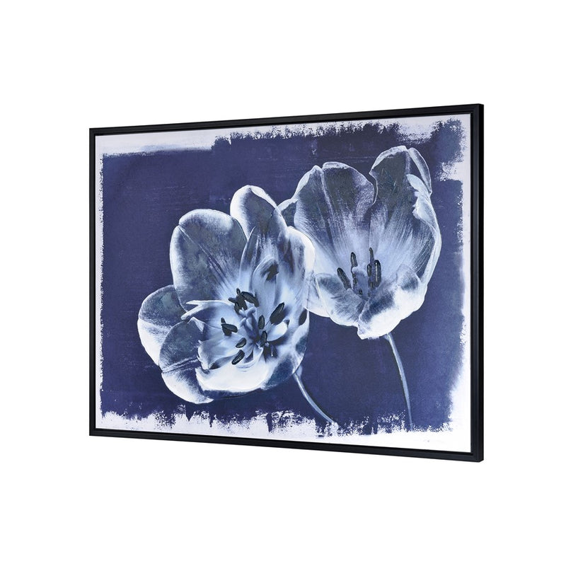 Atlas Lighting Meru 35in Navy Wall Art | Transitional Fabric | Living Room & Bedroom Decor | 35.5 x 1.5 x 47.25 in | Model WA11090-01