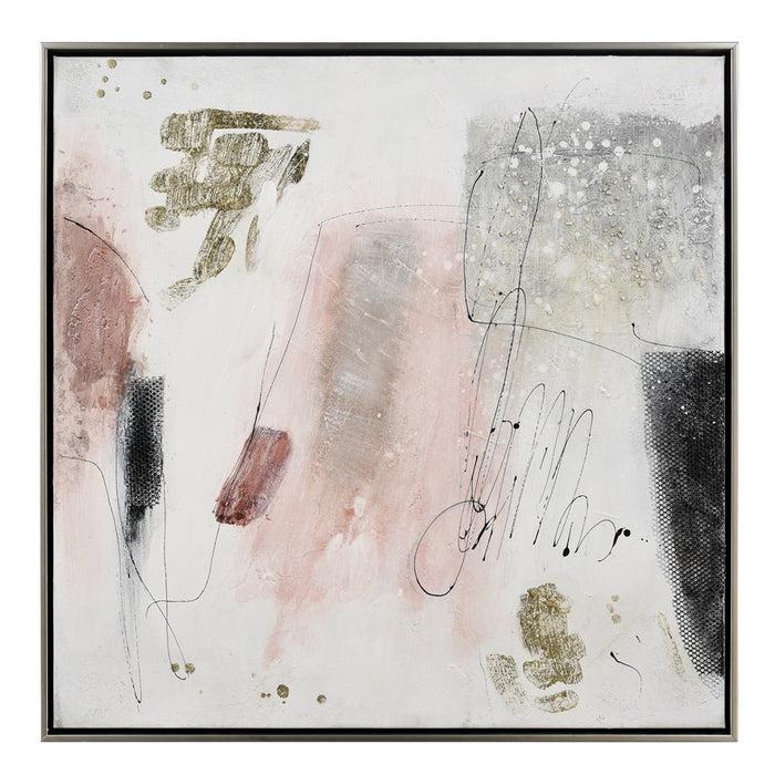 Atlas Lighting Modern Blush II Framed Wall Art, White