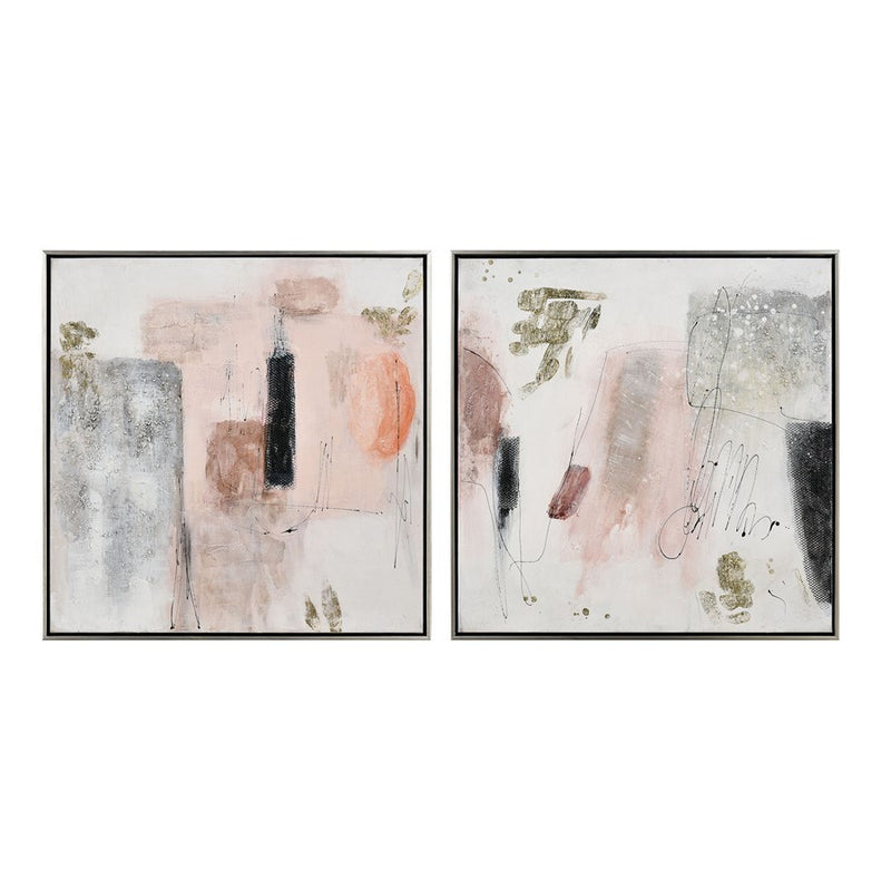 Atlas Lighting Modern Blush II Framed Wall Art, White