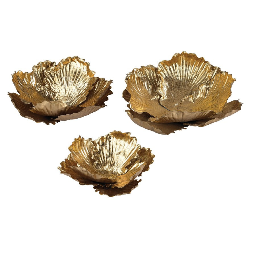 Atlas Lighting Organic Dimensional Wall Art, Set of 3, Gold