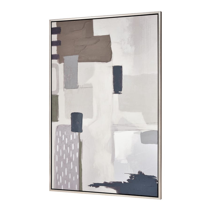 Atlas Lighting Pender Abstract Framed Wall Art, Cream