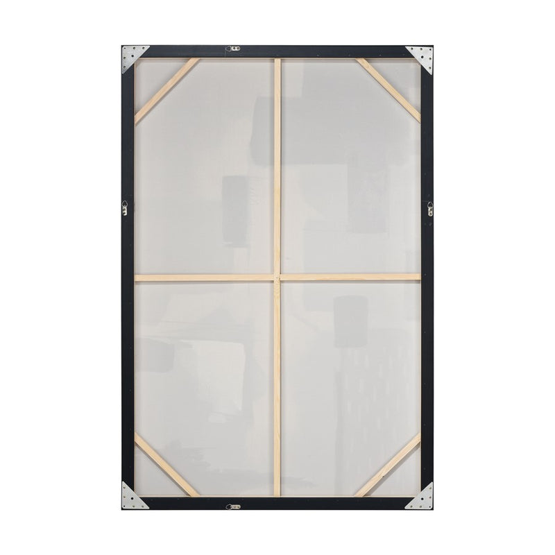 Atlas Lighting Pender 59in Abstract Framed Wall Art | Cream & Gray with Silver Frame | Living Room & Office Decor | 59in H | Model WA11117-01