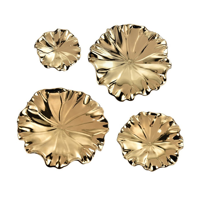 Atlas Lighting Petal Bowl, Set of 4, Gold