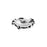 Atlas Lighting Petal Bowl, Set of 4, Silver