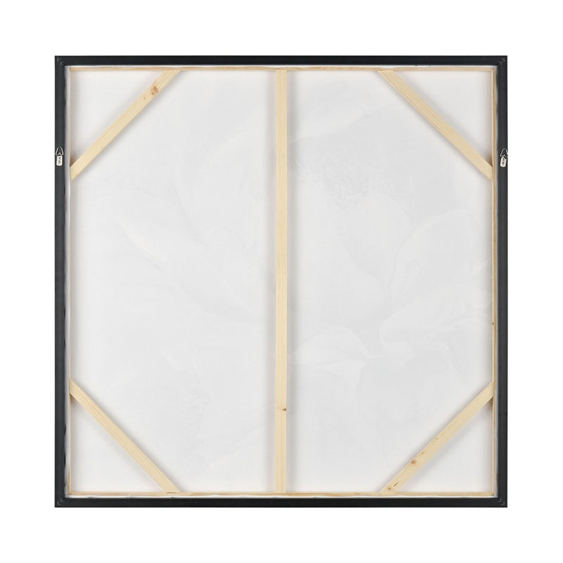Atlas Lighting Petal Study 39in Framed Wall Art | Blush Fabric on Silver Frame | Living Room & Bedroom Botanical Decor | Model WA11120-01