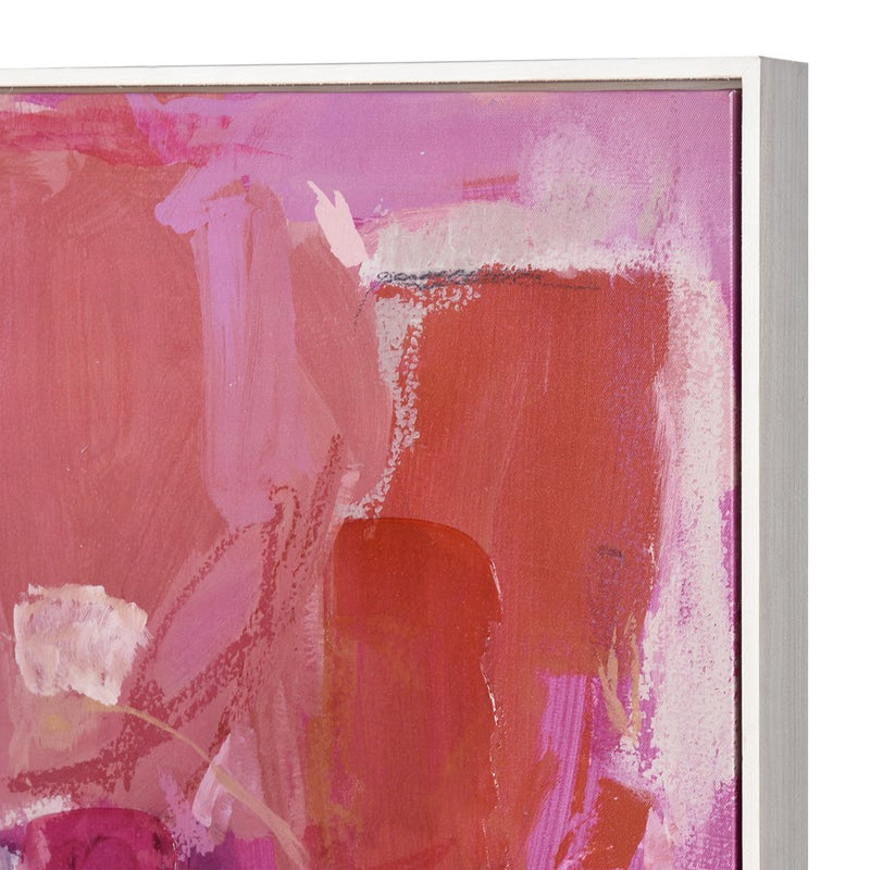 Atlas Lighting Pink Flush Abstract Framed Wall Art, Pink