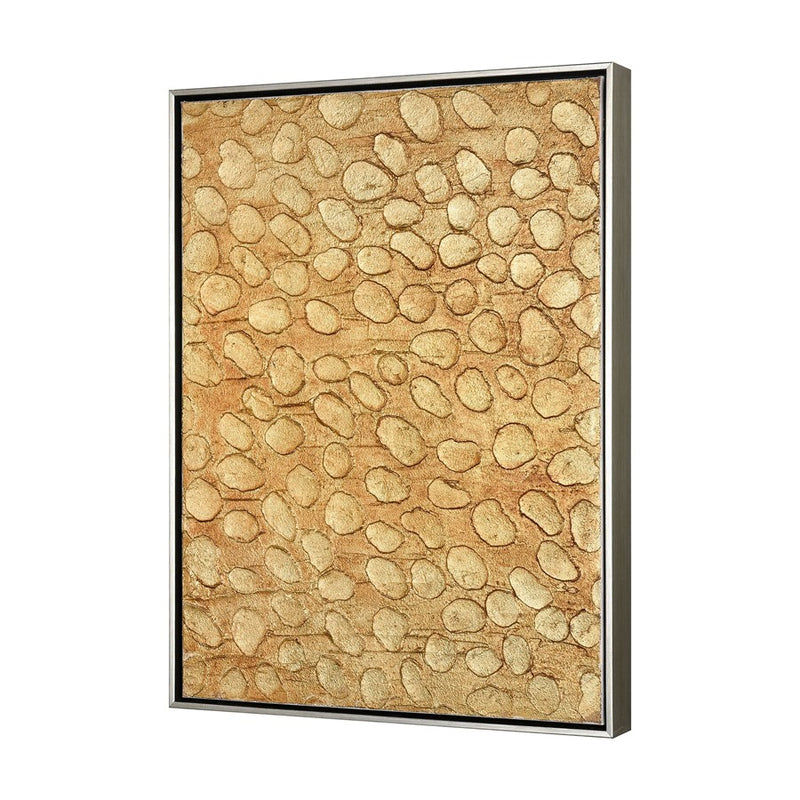 Atlas Lighting Prowess II 19in W Framed Wall Art | Modern Gold & Bronze Fabric | Living Room & Bedroom Decor | 19 x 2 x 25 in | Model WA11123-02