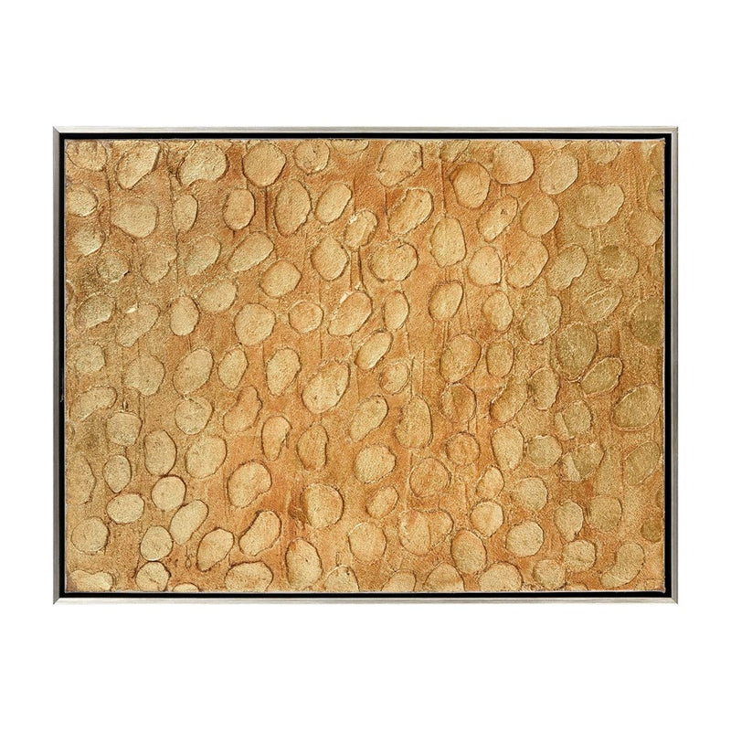 Atlas Lighting Prowess II 19in W Framed Wall Art | Modern Gold & Bronze Fabric | Living Room & Bedroom Decor | 19 x 2 x 25 in | Model WA11123-02