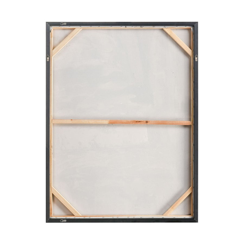Atlas Lighting Reading in Gray 36.5in W Framed Wall Art | Modern Gray & Gold Fabric | Living Room & Office Decor | Model WA11125-01