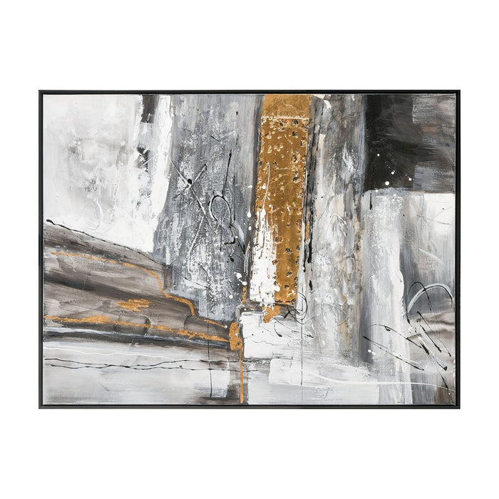 Atlas Lighting Reading in Gray Framed Wall Art, Gray