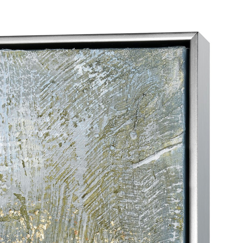 Atlas Lighting Remembered Gold 60in W Framed Wall Art | Modern Off White & Gold Fabric | Living Room & Entryway Decor | Model WA11126-01