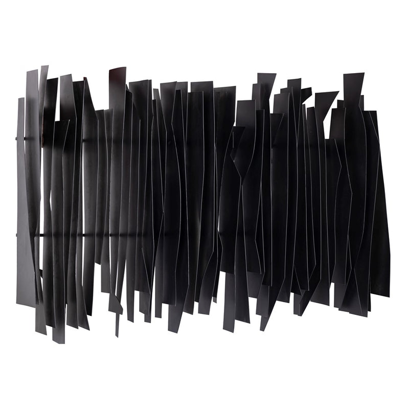 Atlas Lighting Ridge 45in Dimensional Wall Art | Aged Black Metal | Living Room & Office Statement | 45 x 6.5 x 31.5 in | Model WA11131-01