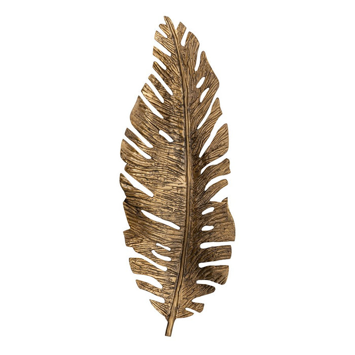 Atlas Lighting Sago Leaf Dimensional Wall Decor, Antique Gold