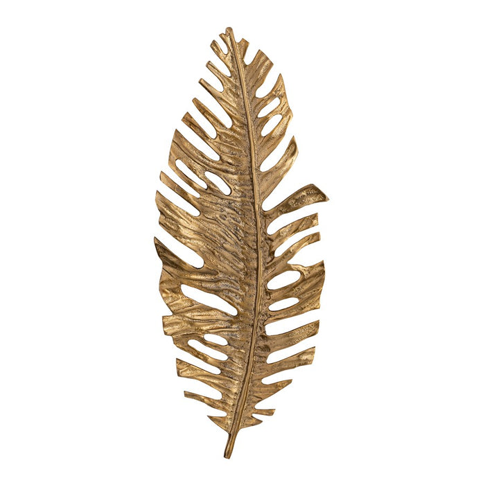 Atlas Lighting Sago Leaf Dimensional Wall Decor, Antique Gold
