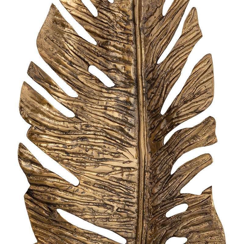 Atlas Lighting Sago Leaf Dimensional Wall Decor, Antique Gold