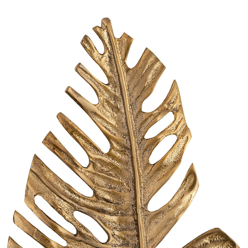 Atlas Lighting Sago Leaf Dimensional Wall Decor, Antique Gold