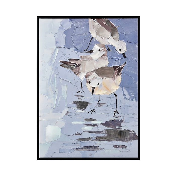 Atlas Lighting Seagull Abstract Framed Wall Art, Blue