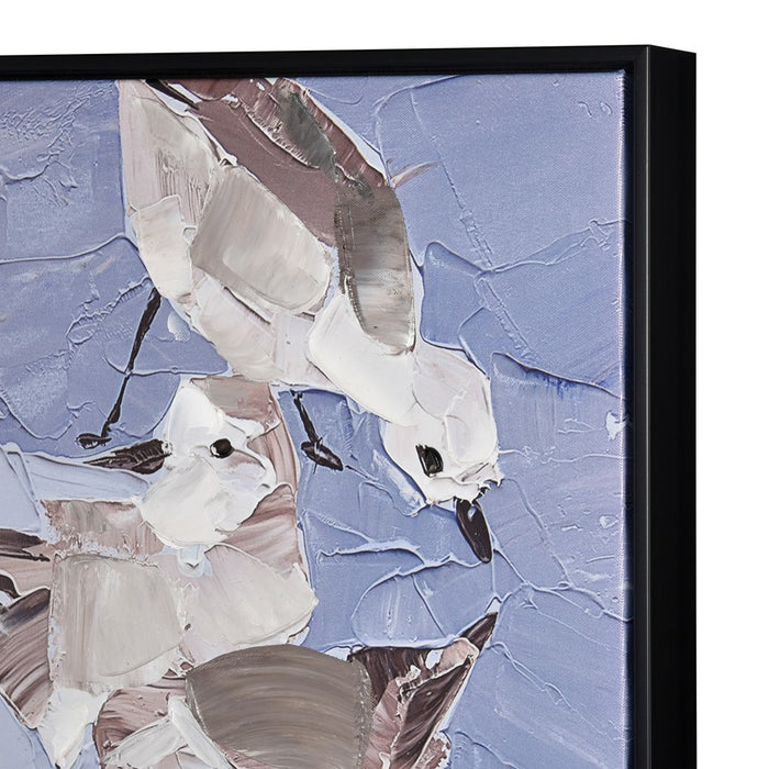 Atlas Lighting Seagull Abstract Framed Wall Art, Blue