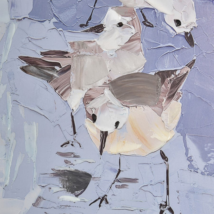 Atlas Lighting Seagull Abstract Framed Wall Art, Blue