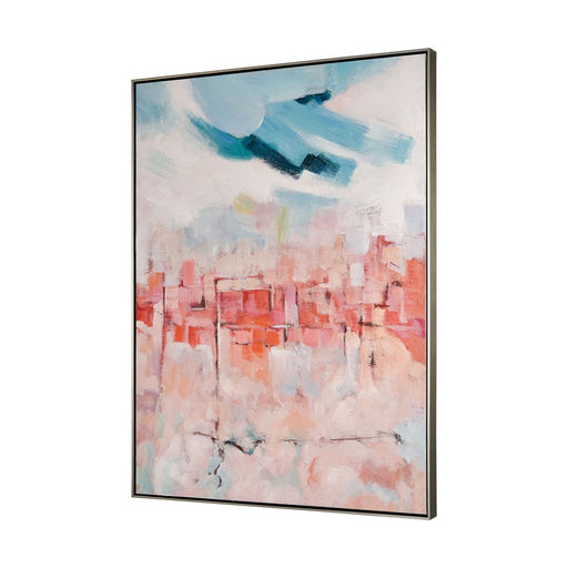 Atlas Lighting Skyline Hues Framed Wall Art, Cream