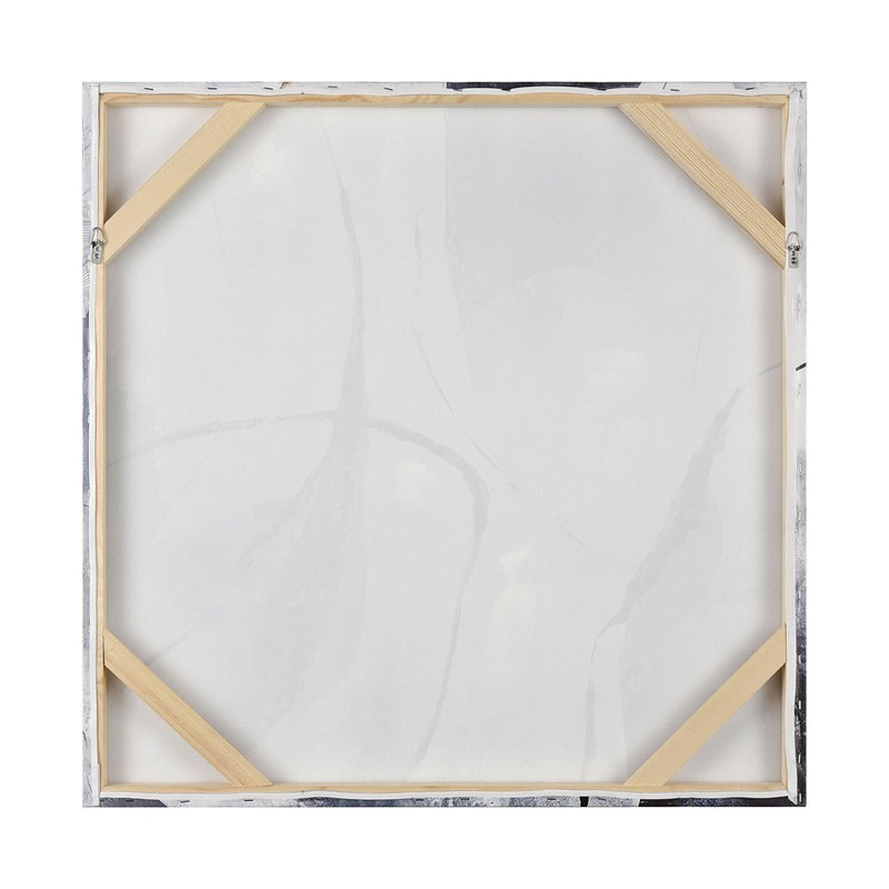 Atlas Lighting Power 32in Square Wall Art | White and Navy Fabric Canvas | Living Room & Bedroom Decor | 32 x 32 x 1 in | Model WA11153-01