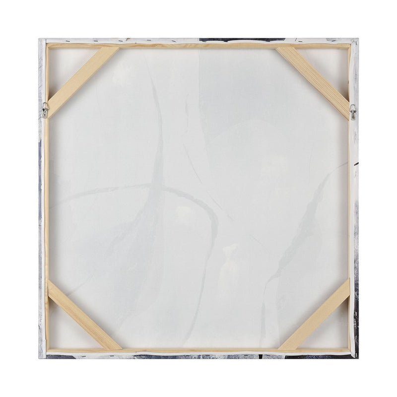 Atlas Lighting Strength 32in Square Wall Art | White and Navy Fabric Canvas | Living Room & Bedroom Decor | 32 x 32 x 1 in | Model WA11153-02