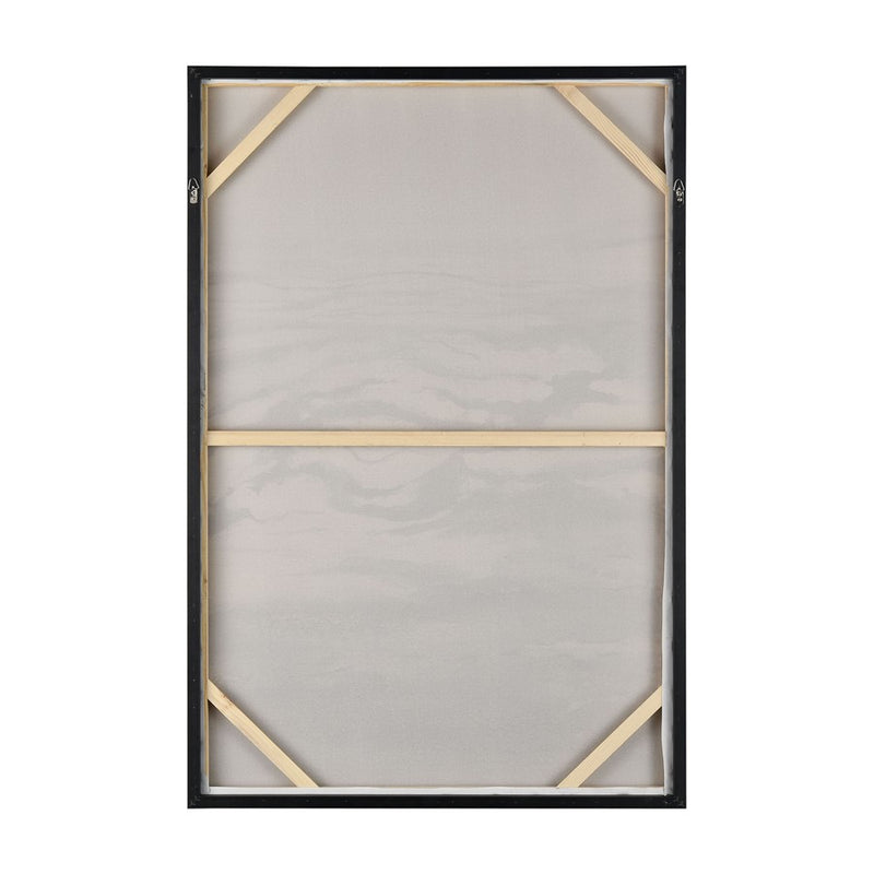 Atlas Lighting Tumult 31.5in W x 47.25in H Framed Wall Art | Modern Coastal Abstract Waterscape in Off White and Gold | Living | Model WA11161-01