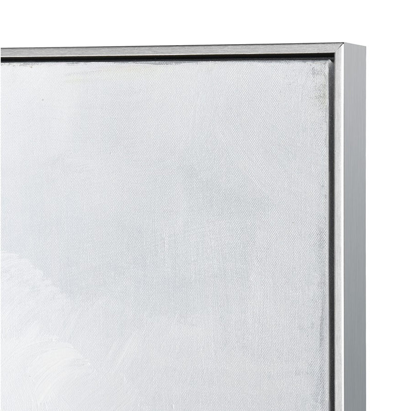 Atlas Lighting Weekend on the Lake 40in Square Framed Wall Art | White & Silver Coastal Sailboat Scene | Living Room & Bedroom | Model WA11179-01