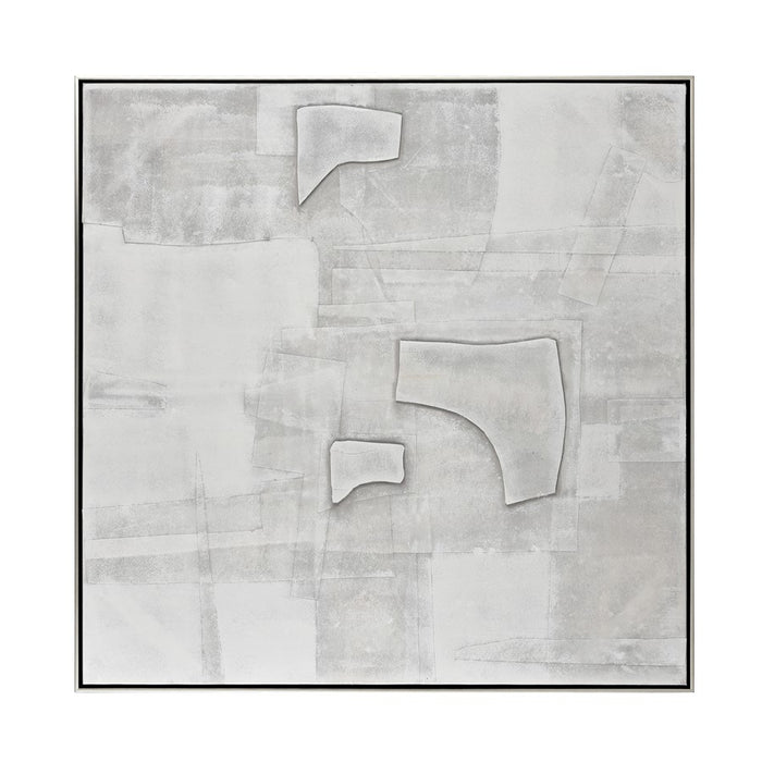 Atlas Lighting Whiten I Abstract Framed Wall Art, White