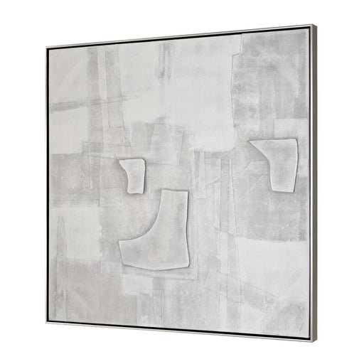 Atlas Lighting Whiten I Abstract Framed Wall Art, White