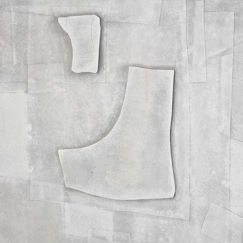 Atlas Lighting Whiten I 41in Square Abstract Framed Wall Art | White Textured Fabric & Silver Frame | Modern Living Room & Office | Model WA11182-01