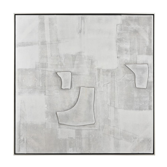 Atlas Lighting Whiten I Abstract Framed Wall Art, White